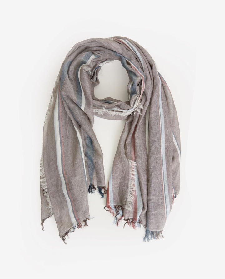 Yerse - Striped Cotton-modal Scarf