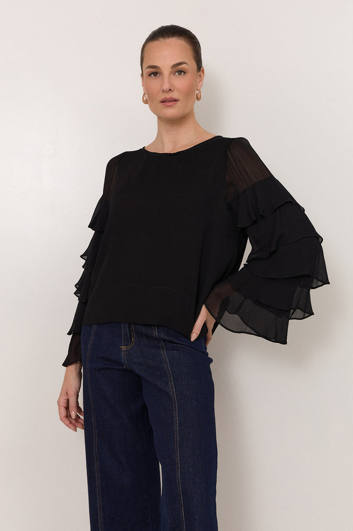 adorne - Brydie Ruffle Sleeve Top