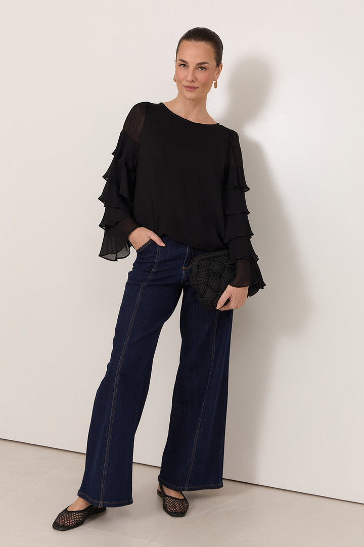 adorne - Brydie Ruffle Sleeve Top