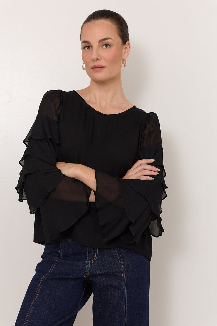 adorne - Brydie Ruffle Sleeve Top