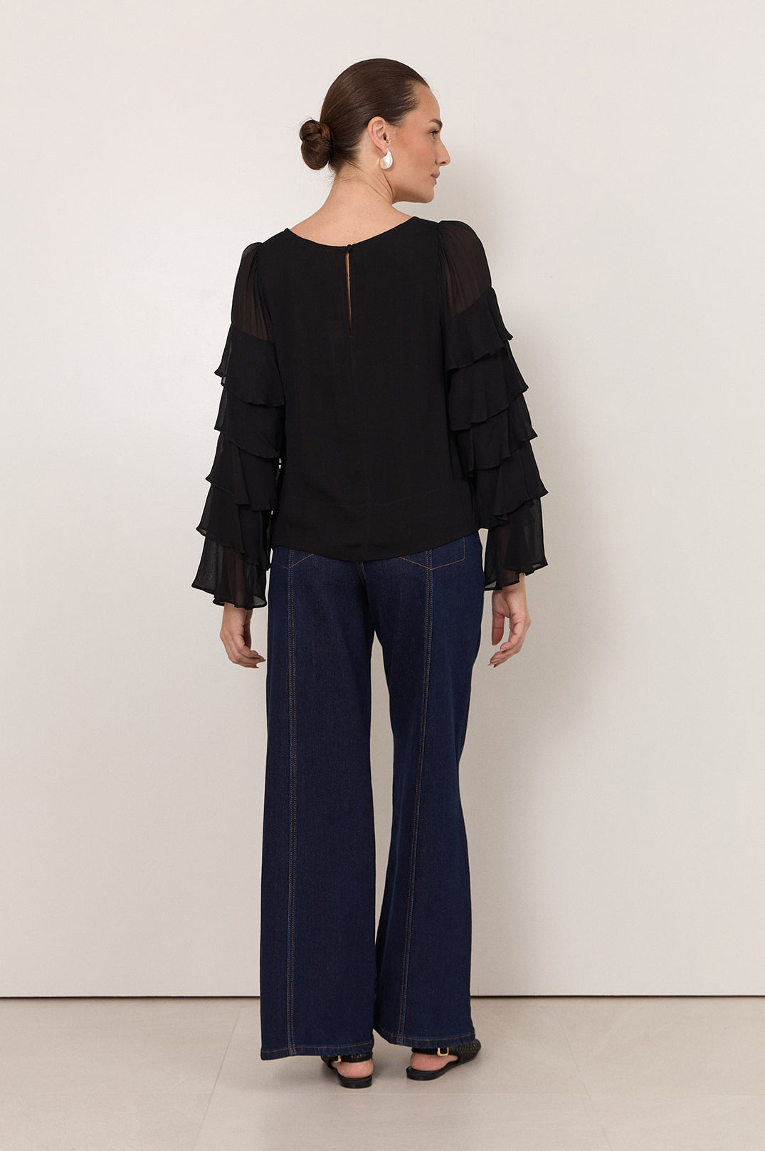 adorne - Brydie Ruffle Sleeve Top