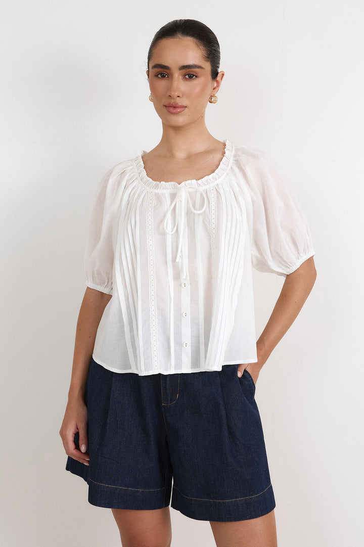 adorne - Coralie Pleat Detail Top