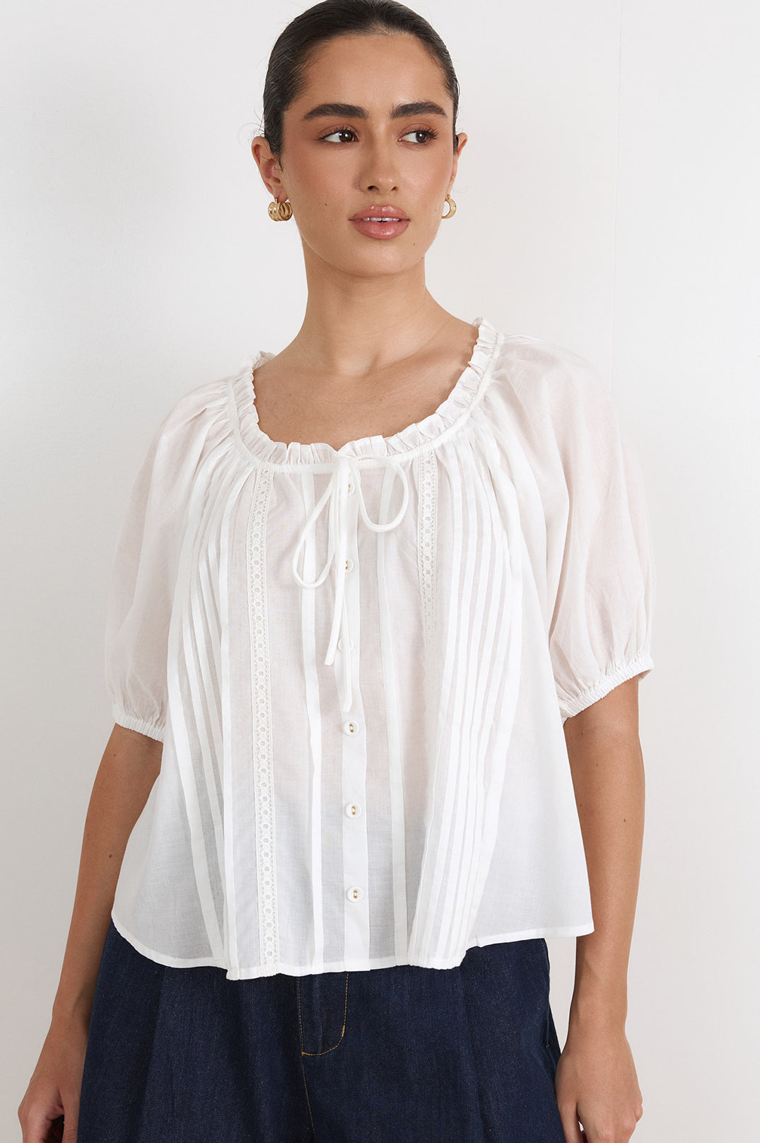adorne - Coralie Pleat Detail Top
