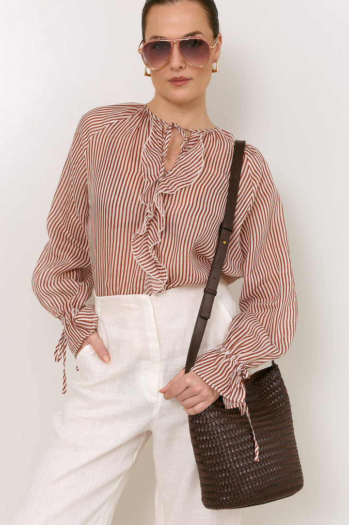 adorne - Freya Ramie Stripe Top