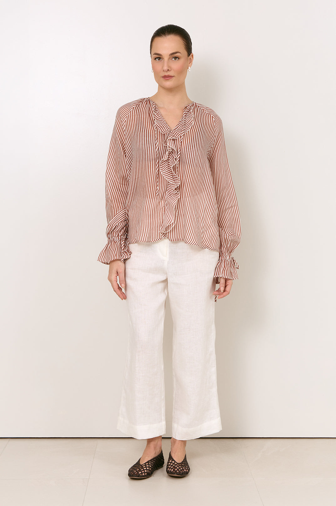 adorne - Freya Ramie Stripe Top
