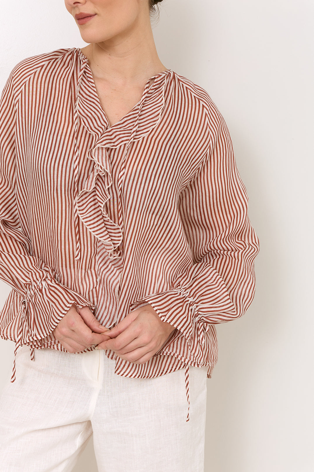 adorne - Freya Ramie Stripe Top