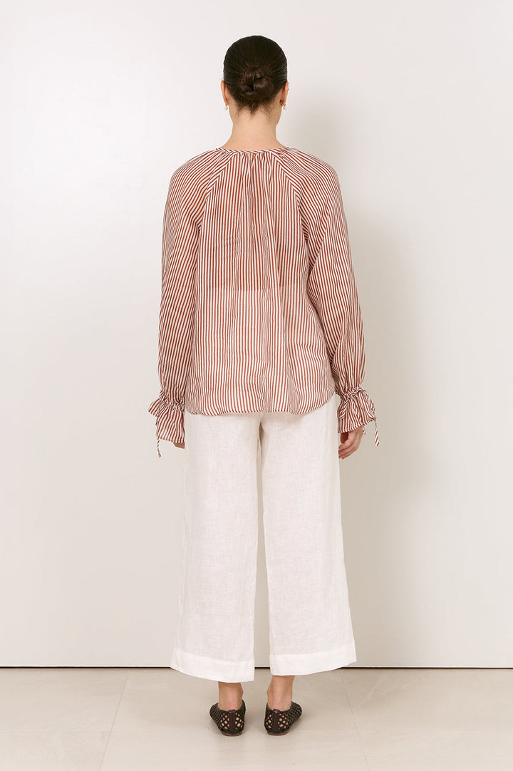 adorne - Freya Ramie Stripe Top