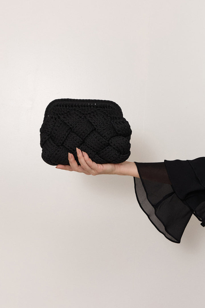 adorne - Kita Knitted Plait Clutch