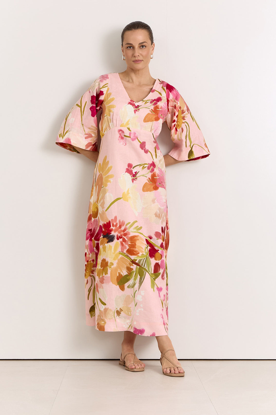 adorne - Odette Linen Midi Dress