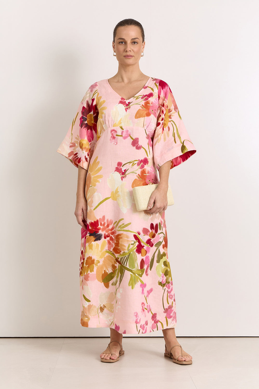 adorne - Odette Linen Midi Dress