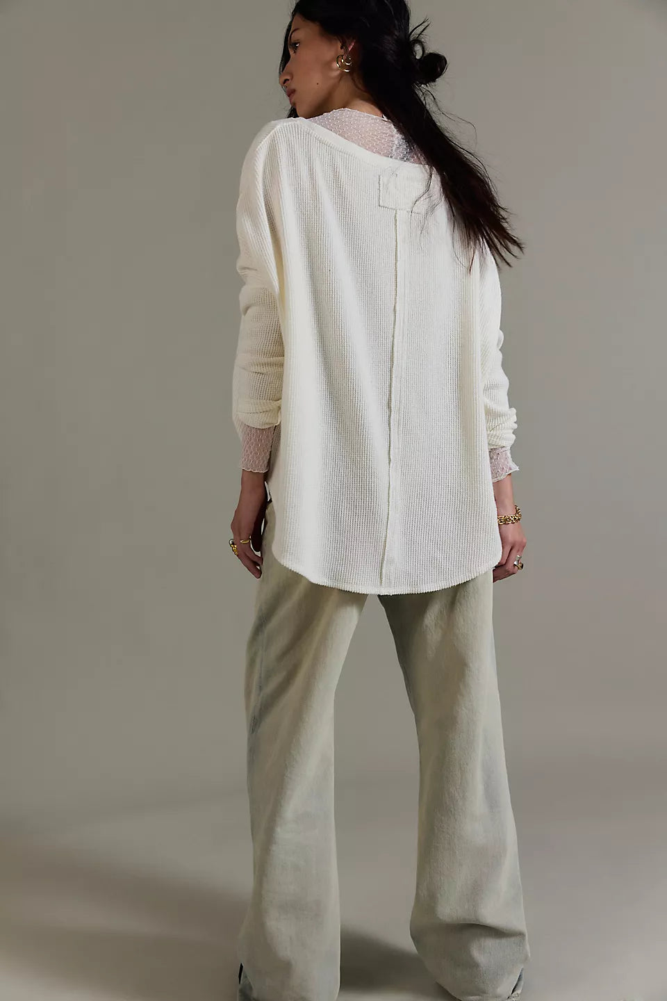 Free People - Latte Blues Solid Sweater