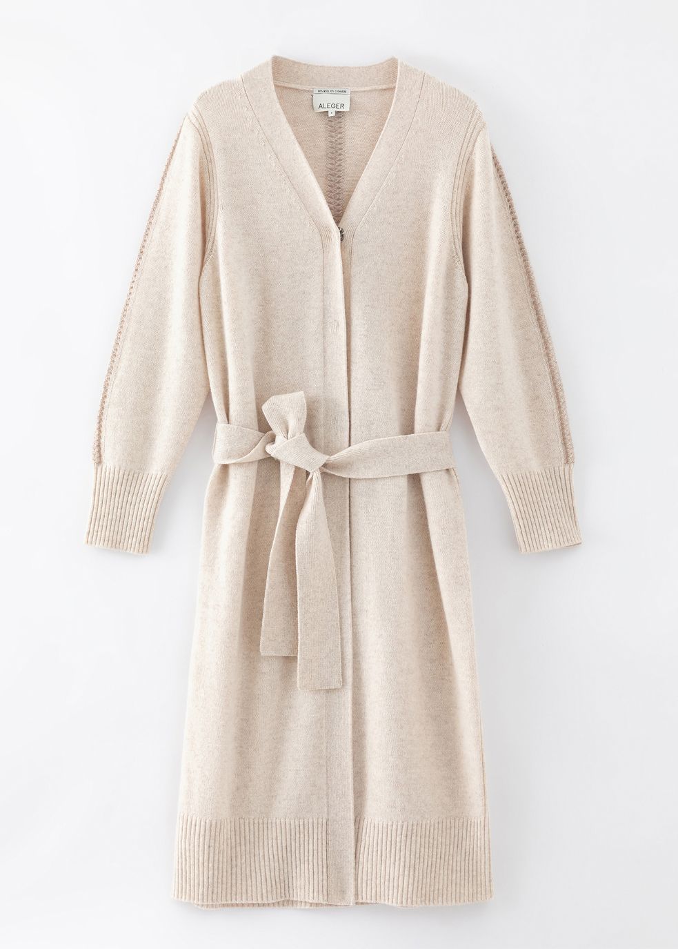 Aleger Cashmere - Cashmere Blend Luxe Long Cardigan Shell