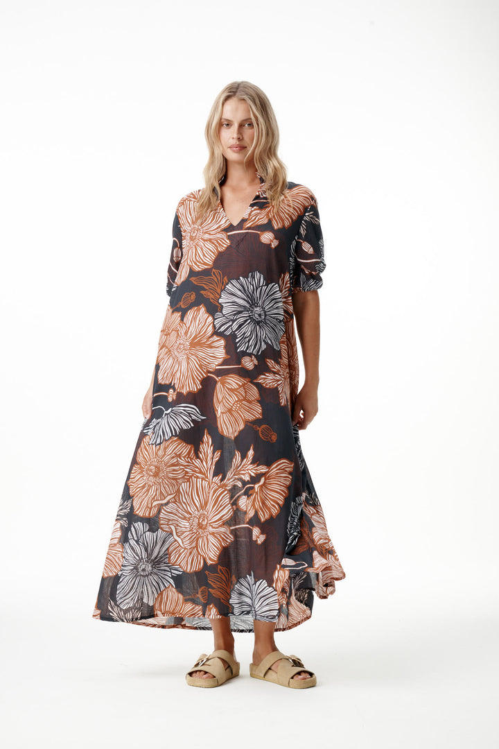 oneseason - Long Grace Dress Desert Poppy
