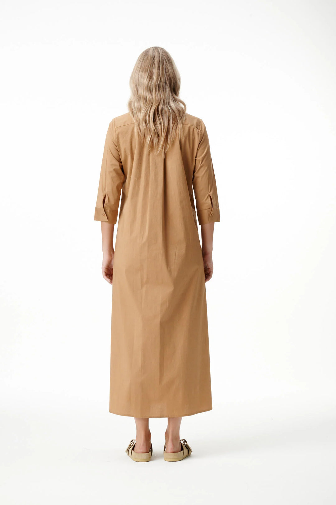 oneseason - Long Lily Plain Cotton Luxe Dress