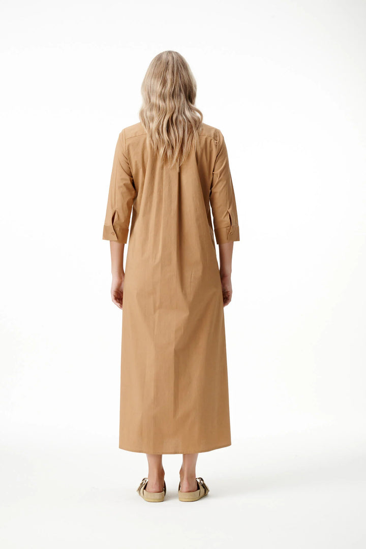 oneseason - Long Lily Plain Cotton Luxe Dress