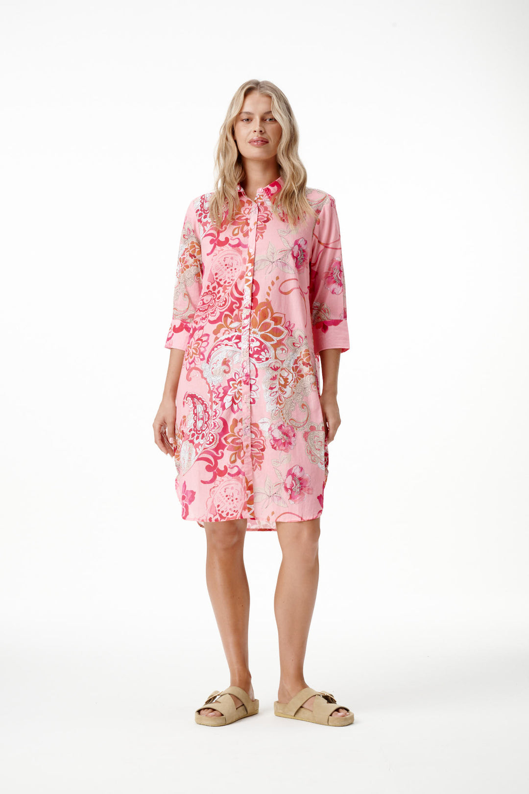 oneseason - Middy Daisy Cotton Dress Rose Paisley