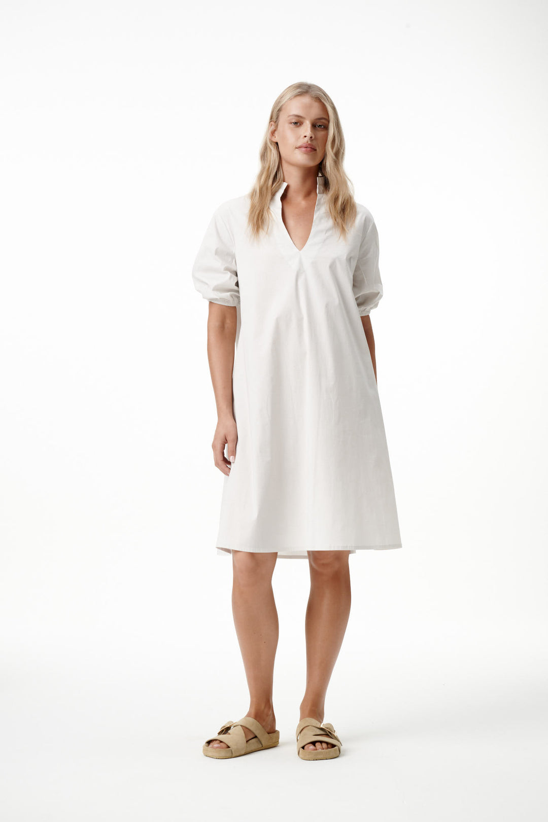 oneseason - Middy Grace Plain Cotton Luxe Dress