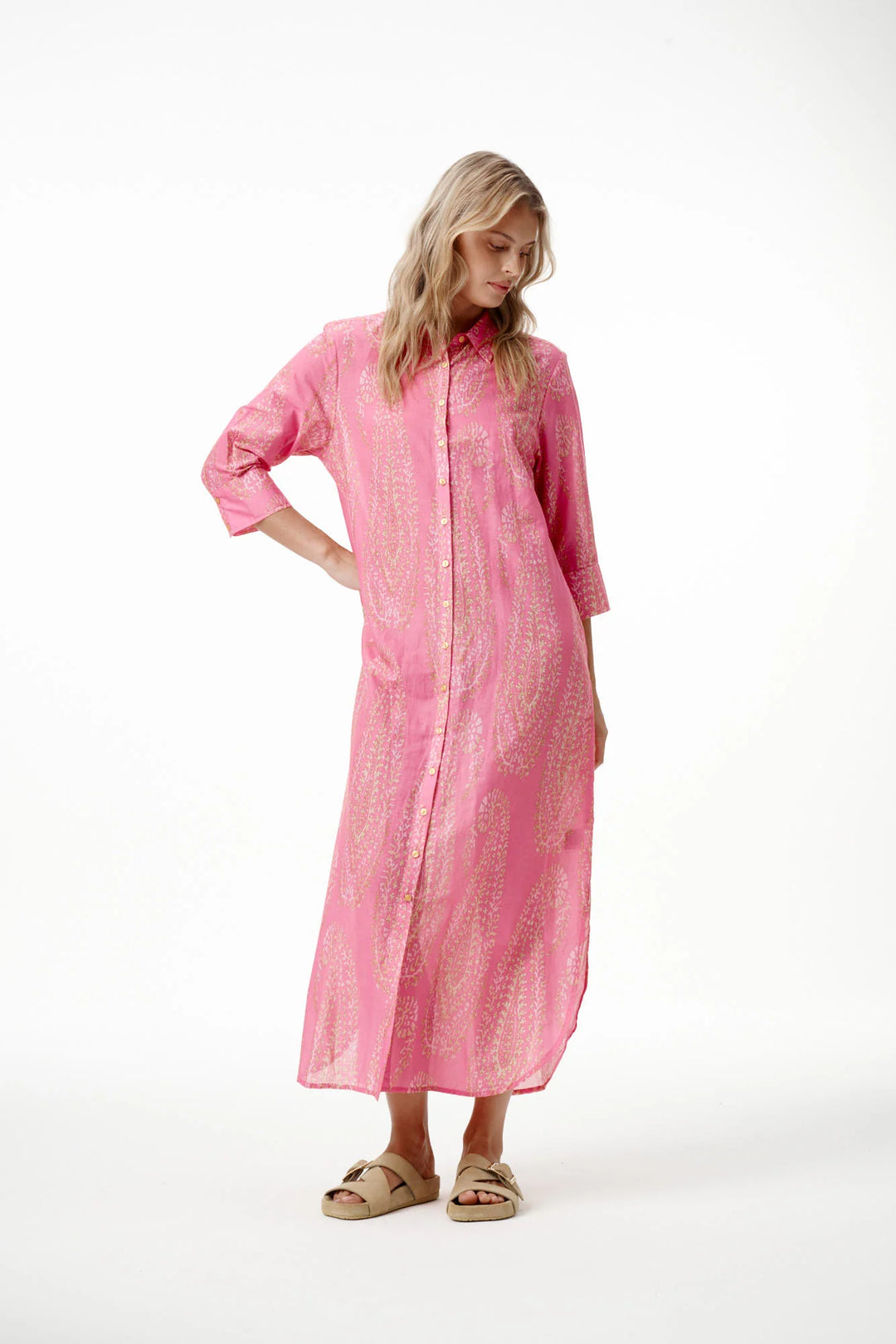 oneseason - Long Daisy Cotton Dress Grand Paisley