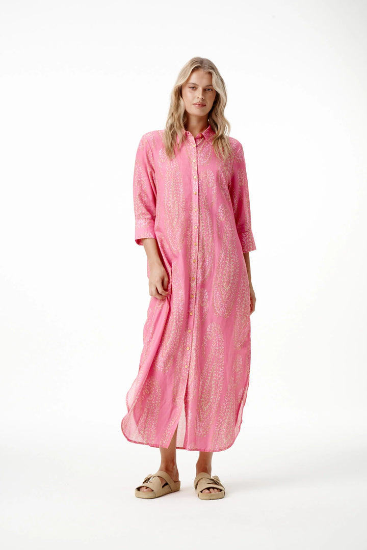 oneseason - Long Daisy Cotton Dress Grand Paisley