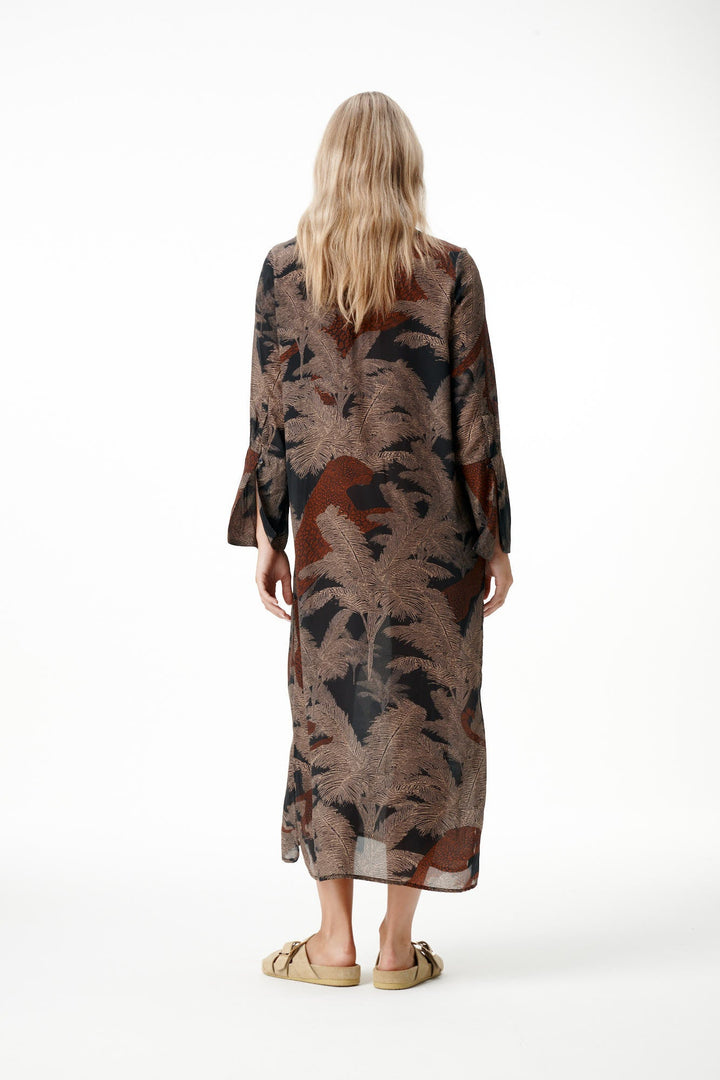 oneseason - Long Genie Viscose Dress Palm Safari