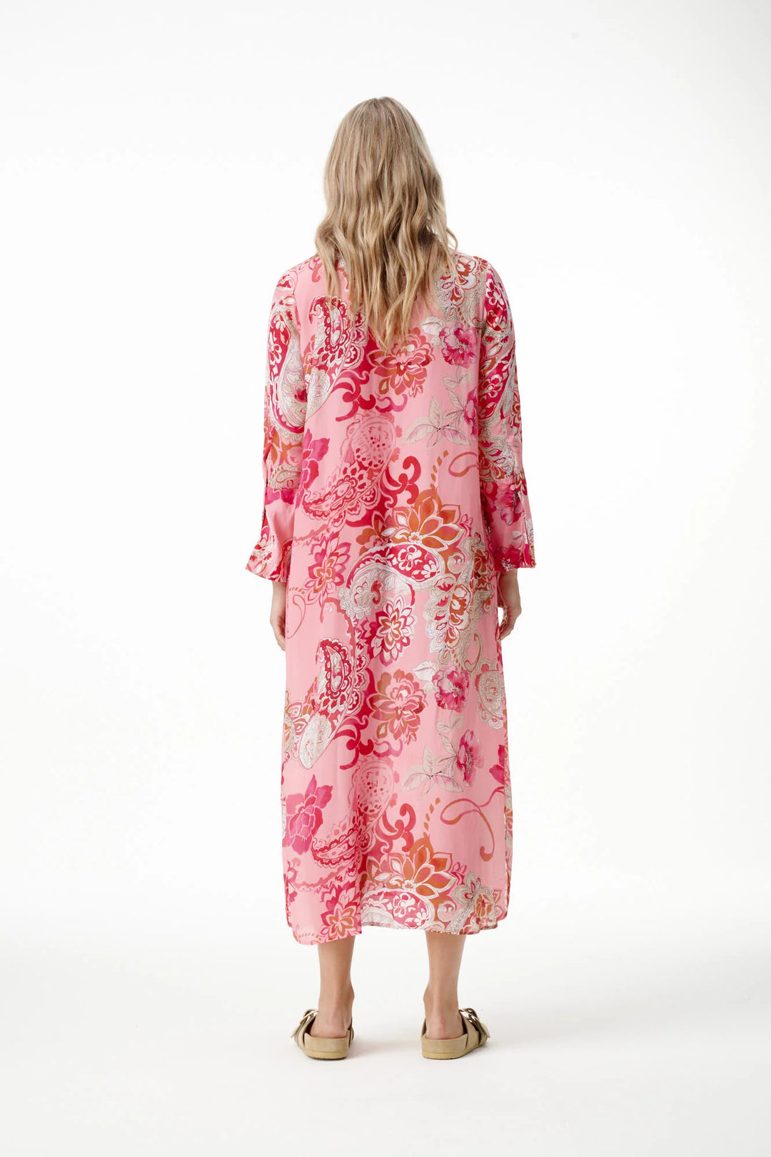 oneseason - Long Genie Viscose Dress Rose Paisley