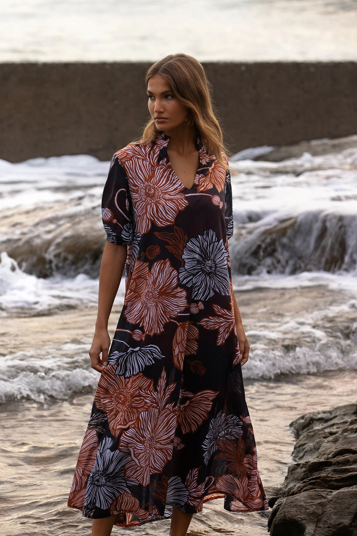 oneseason - Long Grace Dress Desert Poppy
