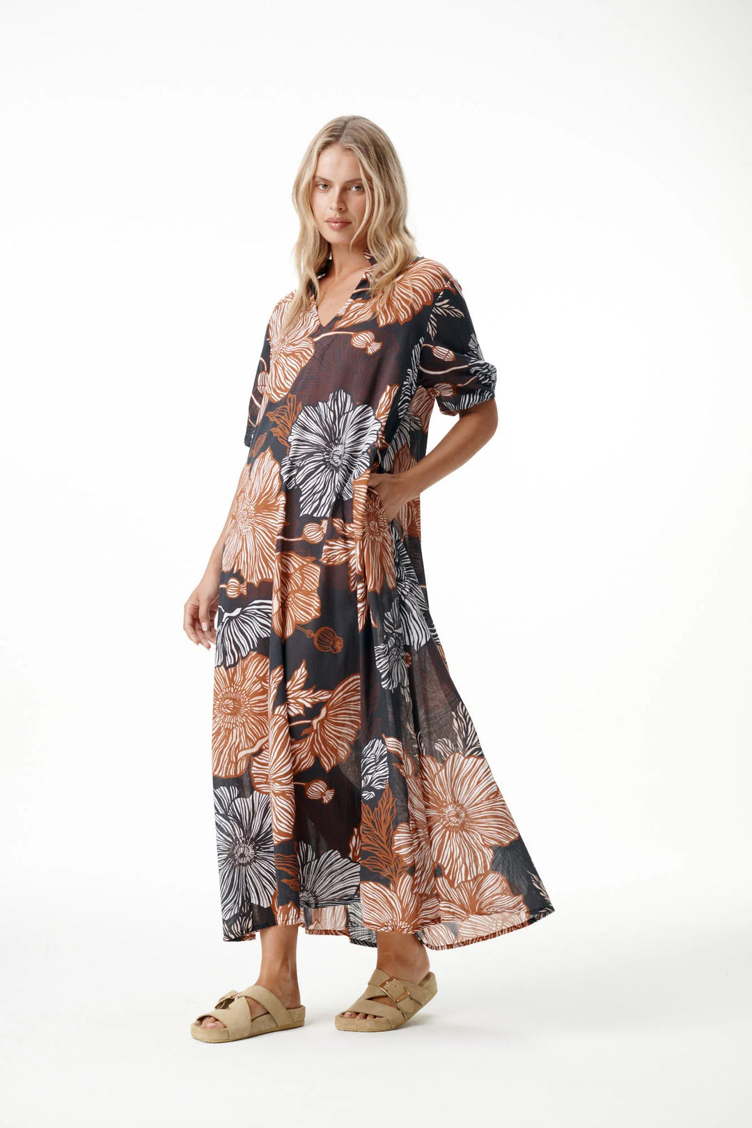 oneseason - Long Grace Dress Desert Poppy