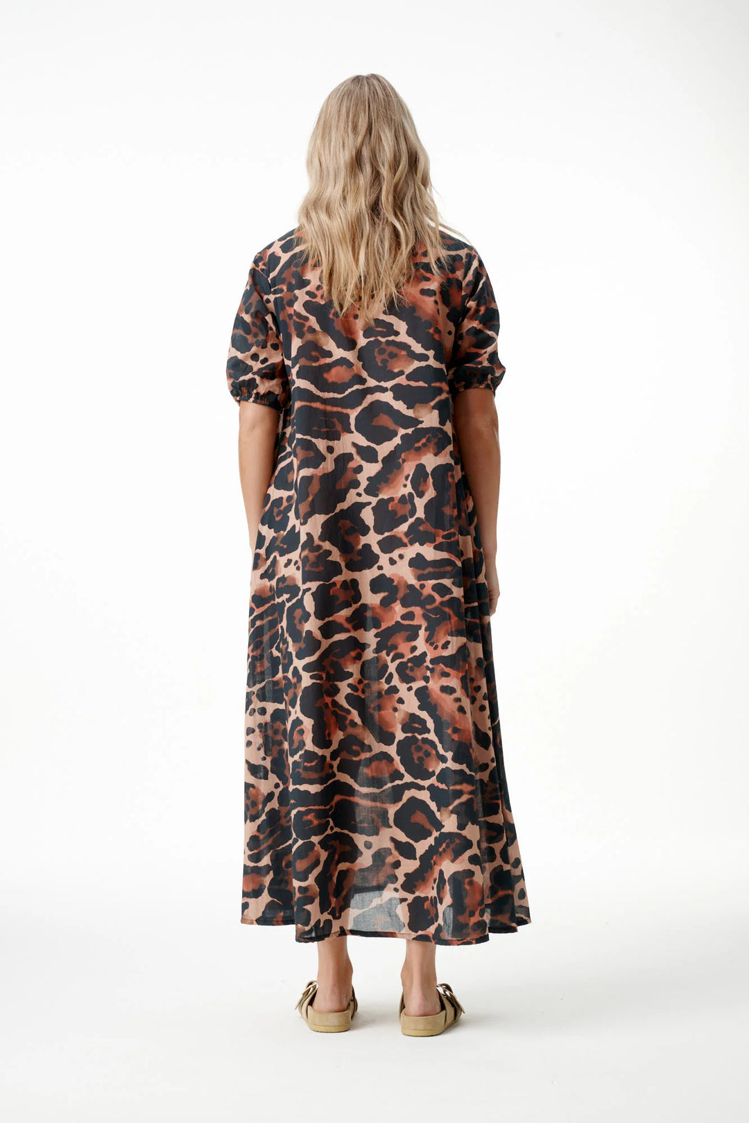 oneseason - Long Grace Dress Terra Leopard