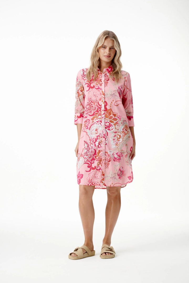 oneseason - Middy Daisy Cotton Dress Rose Paisley