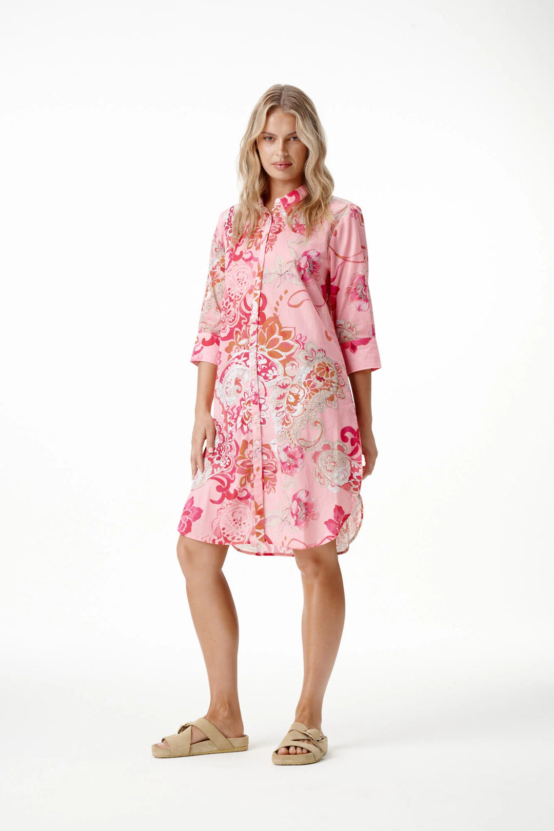 oneseason - Middy Daisy Cotton Dress Rose Paisley