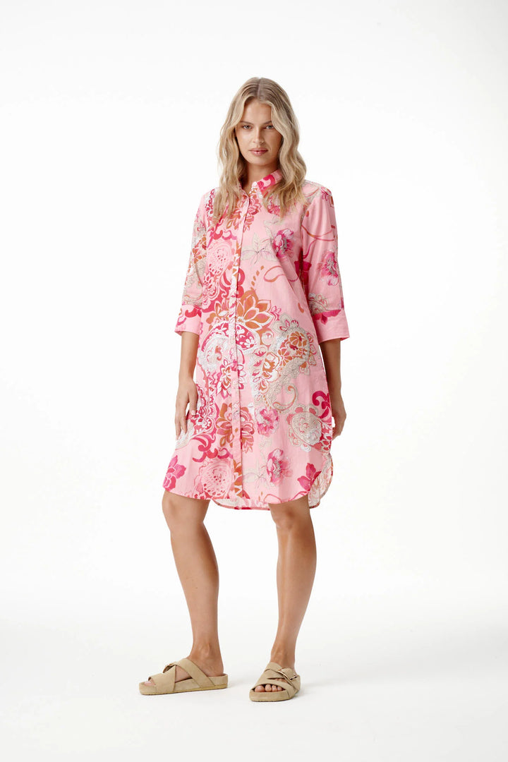 oneseason - Middy Daisy Cotton Dress Rose Paisley