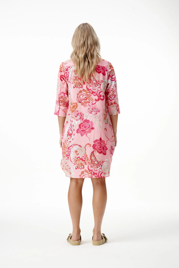 oneseason - Middy Daisy Cotton Dress Rose Paisley