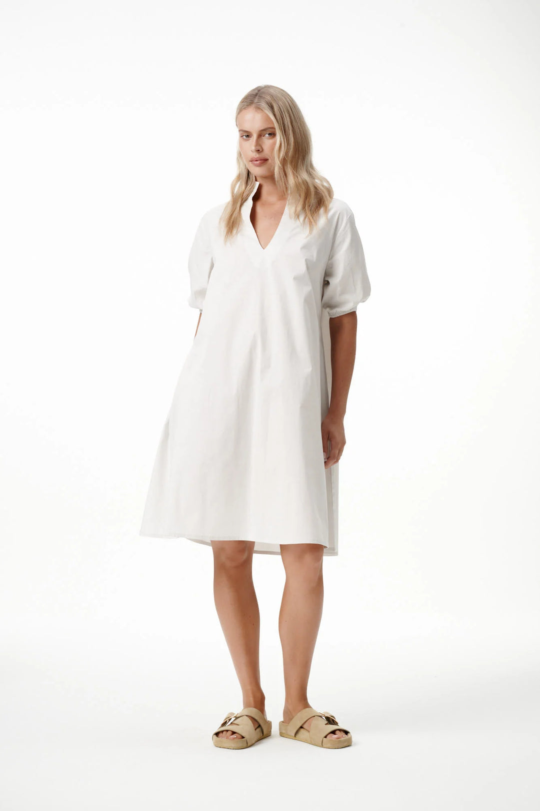 oneseason - Middy Grace Plain Cotton Luxe Dress