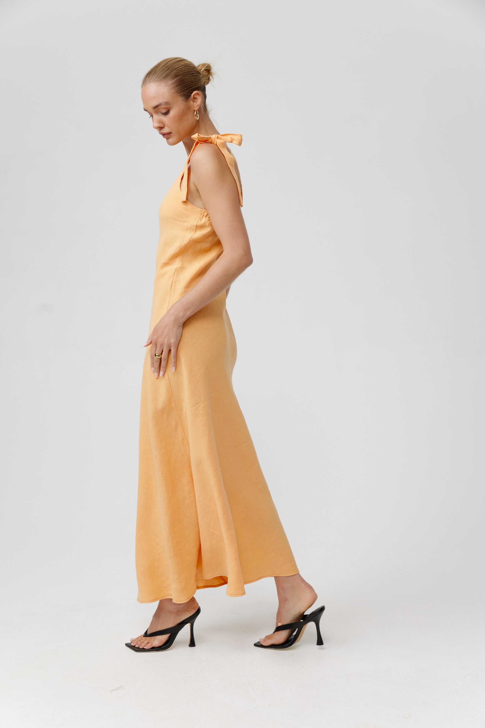 Kinney - Lola Tie Dress Apricot